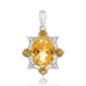 Ослепителна Висулка Сребро с Естествен Цитрин и Циркони 3,41 ct.