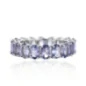 Пленителен Сребърен Пръстен с Омаен Естествен Танзанит 7,68 ct.