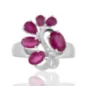 Изящен Сребърен Пръстен с Омайни Естествени Рубини 3,36 ct.