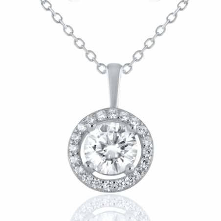 Елегантен Сребърен Комплект с Омаен Естествен Мойсанит и Циркони 3,00 ct.