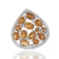 Сребърен Пръстен "Грация" с Естествен Цитрин и Циркони 3,21 ct.
