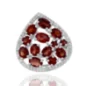 Сребърен Пръстен "Грация" с Естествен Гранат и Циркони 3,85 ct.