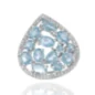 Сребърен Пръстен "Грация" с Естествен Син Топаз и Циркони 4,07 ct.