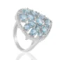 Сребърен Пръстен "Грация" с Естествен Син Топаз и Циркони 4,07 ct.