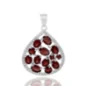 Сребърна Висулка "Грация" с Естествен Гранат и Циркони 3,85 ct.