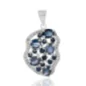 Сребърна Висулка "Хармония" с Естествен Сапфир и Циркони 3,55 ct.