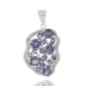 Сребърна Висулка "Хармония" с Естествен Танзанит и Циркони 2,84 ct.