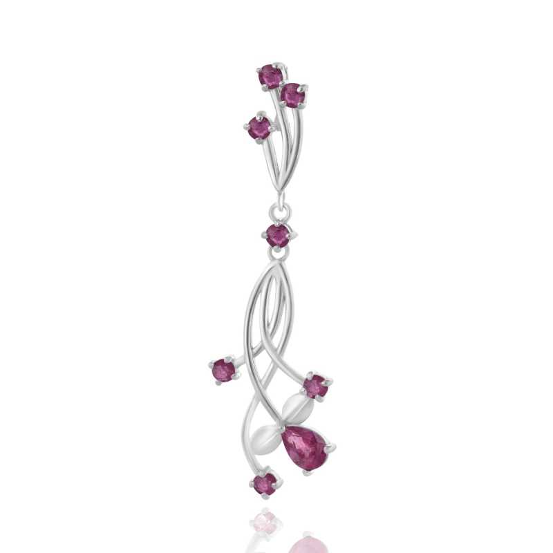 Сребърна Висулка "Симфония" с Естествени Рубини 1,55 ct.