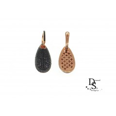 Луксозни обеци от розово сребро с кристали Swarovski®., OS0003 NEW