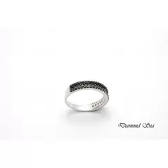 Елегатен сребърен пръстен с камъни от черен оникс. PS0020