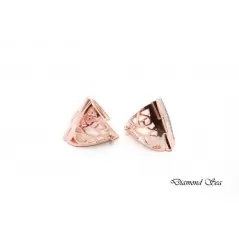 Луксозени обеци от розово сребро с фини камъни тюркоаз. 0S0029