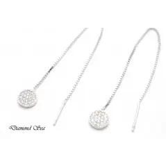 Луксозни сребърни обеци с естествена перла и цирконий