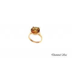 Луксозен пръстен от розово сребро с камък султанит . PS0072 NEW