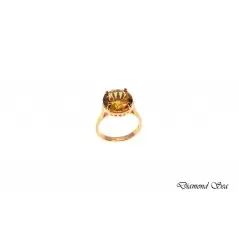 Луксозен пръстен от розово сребро с камък султанит