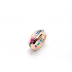 Луксозен италиански пръстен от розово сребро. PS0054 NEW