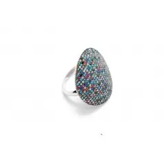 Луксозен сребърен пръстен с цирконий. PS0056 NEW