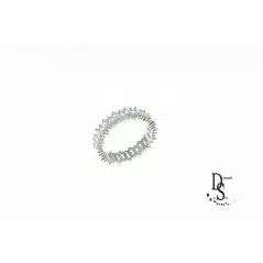 Луксозен сребърен италиански пръстен с багетни камъни. PS0058 NEW-2021