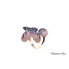 Луксознен пръстен от розово сребро с камъни Swarovski PS0064 NEW