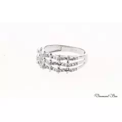 Луксозен нежен сребърен пръстен с фини бели цирконий PS0067 NEW