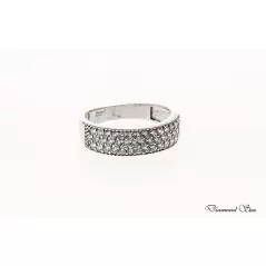 Луксозен сребърен пръстен халка с фини бели цирконий. PS0068 NEW