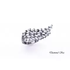 Луксозен сребърен пръстен-Ангелско крило. PS0069 NEW