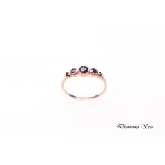 Луксозен италиански пръстен от розово сребро . PS20226 NEW