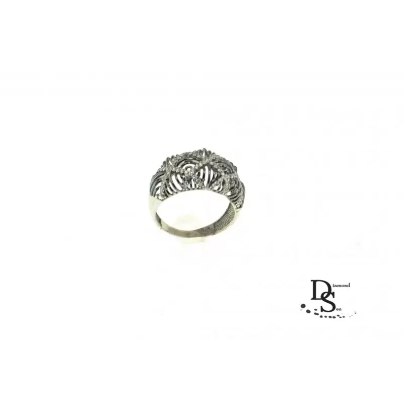 Луксозен сребърен пръстен с бели цирконий. PS0001T NEW
