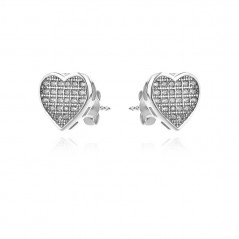 Сребърни обеци Set Heart