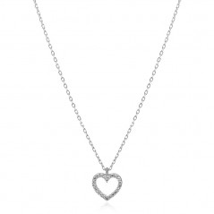 Сребърно колие Heart