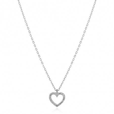 Сребърно колие Heart