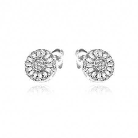 Сребърни обеци Luxury Circle