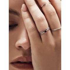 Сребърен пръстен с нежно поставени бели кубични цирконий Swarovski 925 Тrendy Collection Victoria Gold