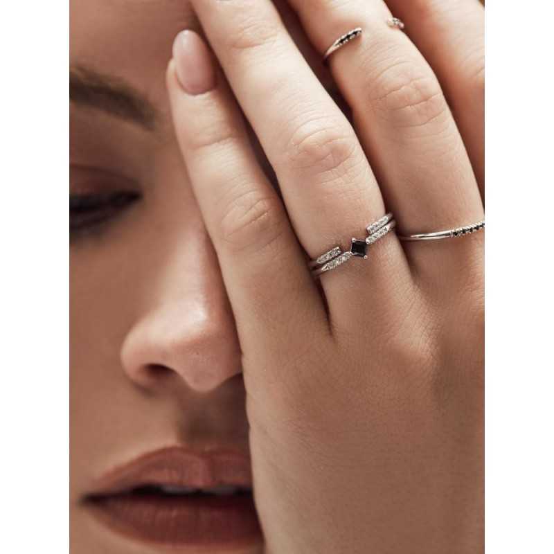 Сребърен пръстен с нежно поставени бели кубични цирконий Swarovski 925 Тrendy Collection Victoria Gold