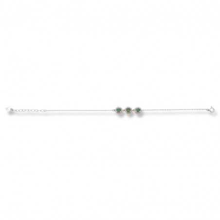 Сребърна гривна - Естествен Изумруд 0,81 ct. СДГ347
