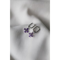 Сребърни обеци “Виолетово сияние”