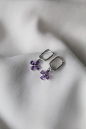 Сребърни обеци “Виолетово сияние”