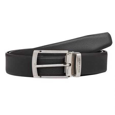 Мъжки черен колан 120 см - PIERRE CARDIN