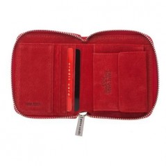 Дамско малко портмоне с червена щампа - PIERRE CARDIN
