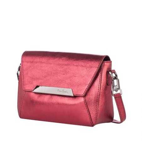 Малка кокетна чанта бордо със сребърни отблясъци Dollaro - Pierre Cardin