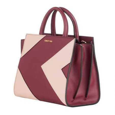 Елегантна чанта в бордо и розово - CERRUTI