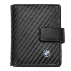 Мъжки вертикален портфейл SILVER FLAME с лого на BMW