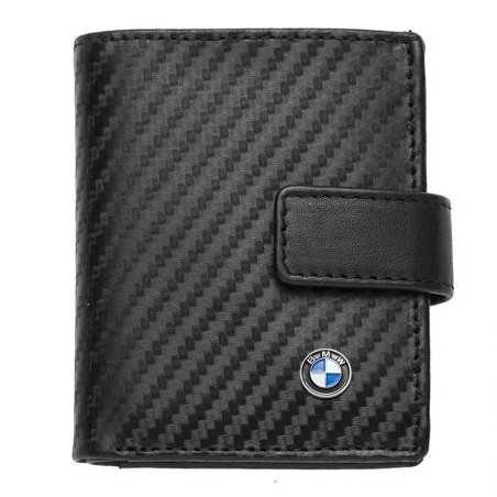 Мъжки вертикален портфейл SILVER FLAME с лого на BMW