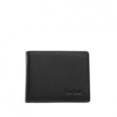 Мъжки черен портфейл с ембосинг емблема