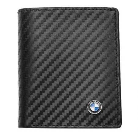 Мъжки вертикален портфейл SILVER FLAME с лого на BMW