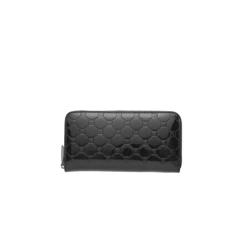 Дамско черно портмоне с щампа гланц - PIERRE CARDIN