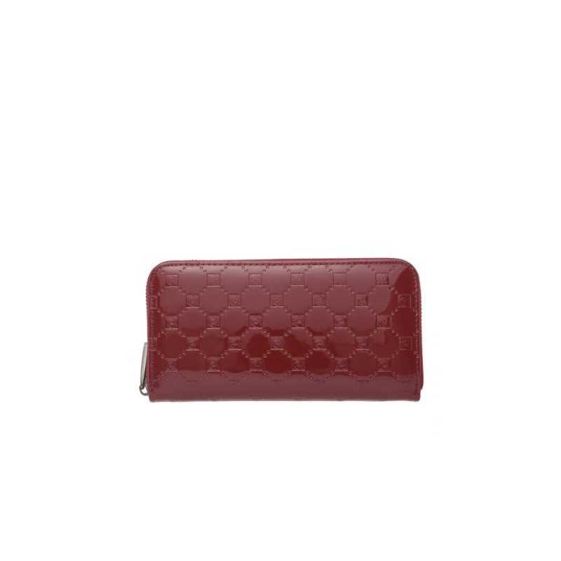 Дамско портмоне цвят бордо с щампа гланц - PIERRE CARDIN