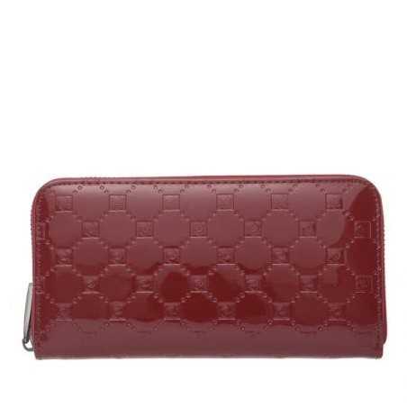 Дамско портмоне цвят бордо с щампа гланц - PIERRE CARDIN