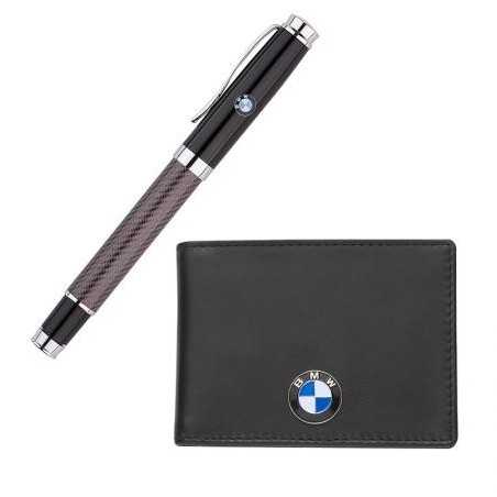Сет от калъф за документи и химикал SILVER FLAME с лого на BMW