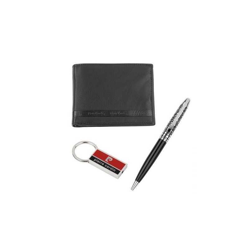 Мъжки сет PIERRE CARDIN - портфейл, ключодържател и химикал Мъжки сет PIERRE CARDIN - портфейл, ключодържател и химикал