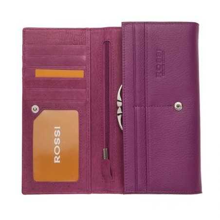Дамско портмоне в цвят Лилав питон - ROSSI